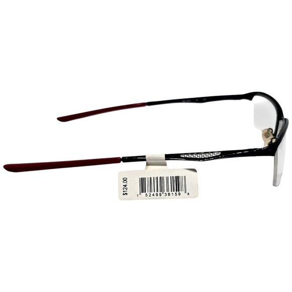New Balance NB506 Stainless Steel Semi-Rimless Eyeglass Frame Black & Red - Picture 6 of 6